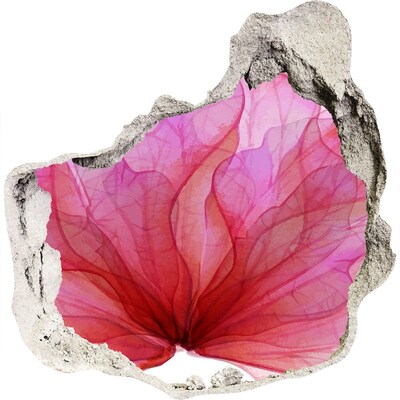 3D wandsticker gat in de muur Een explosie van kleuren in de bloemenpracht
