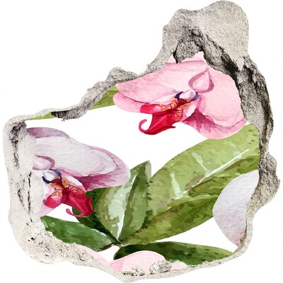 Zelfklevende muursticker 3D gat Een bloemenparadijs achter de muren.