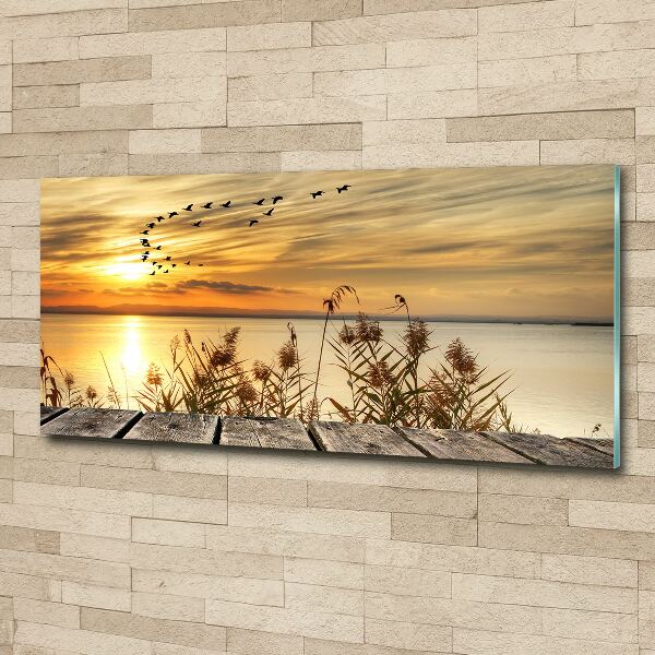 Foto op plexiglas Steiger aan het meer