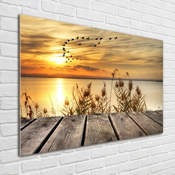 Foto op plexiglas Steiger aan het meer