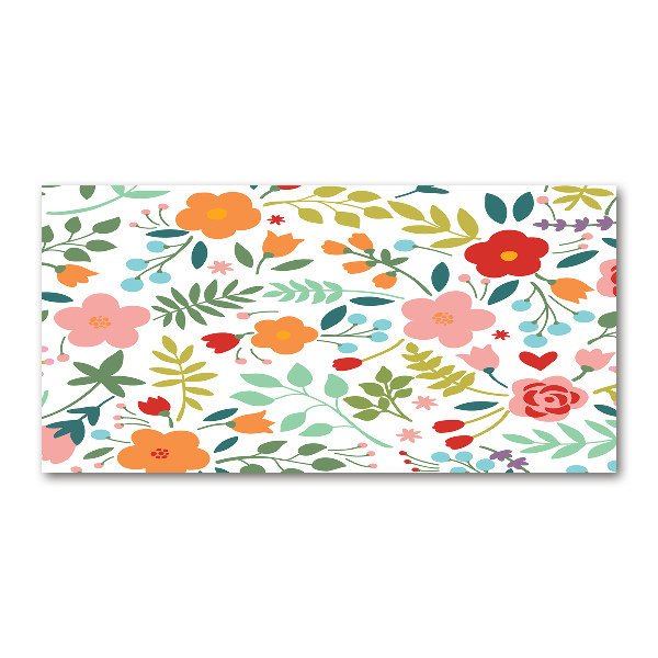 Schilderij op acrylglas Illustratie van bloemen