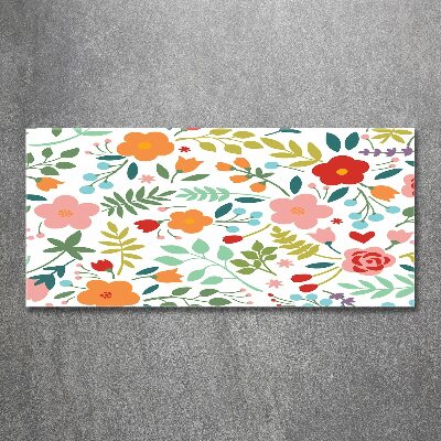 Schilderij op acrylglas Illustratie van bloemen