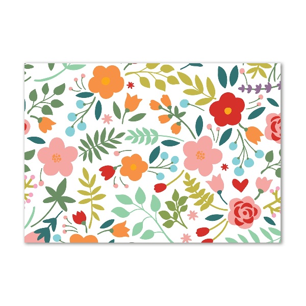 Schilderij op acrylglas Illustratie van bloemen