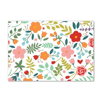 Schilderij op acrylglas Illustratie van bloemen