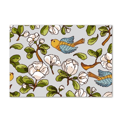 Foto in plexiglas Bloemen en vogels