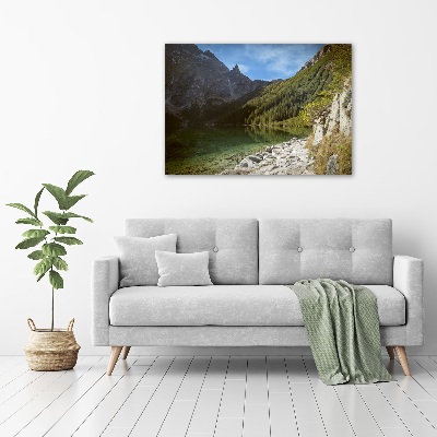 Plexiglas schilderij Het zeeoog ​​van het Tatragebergte