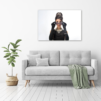 Plexiglas schilderij Vrouw met bril