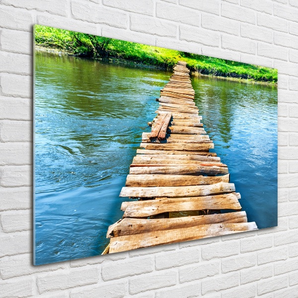 Foto in plexiglas Houten brug