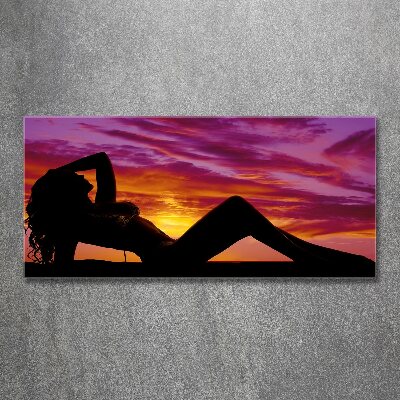 Plexiglas schilderij Silhouet van een vrouw