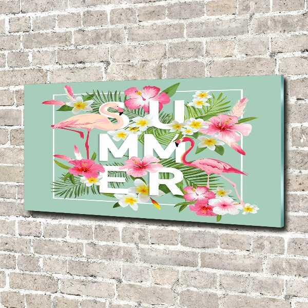 Foto in plexiglas Vakanties en flamingo's