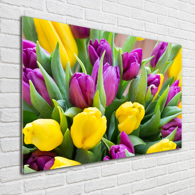 Plexiglas schilderij Kleurrijke tulpen