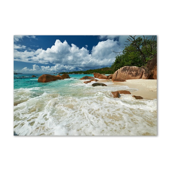 Foto in plexiglas Strand op de Seychellen
