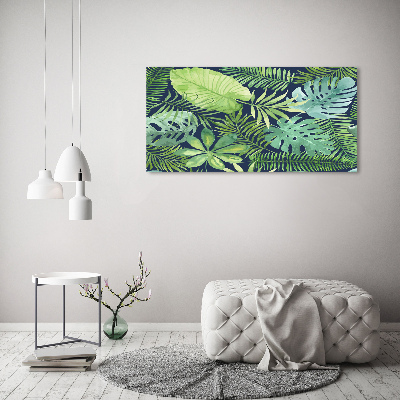Schilderij op acrylglas Tropische bladeren
