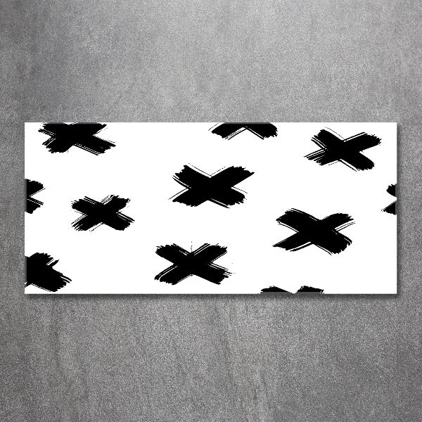 Schilderij op acrylglas Zwart-witte vlekken