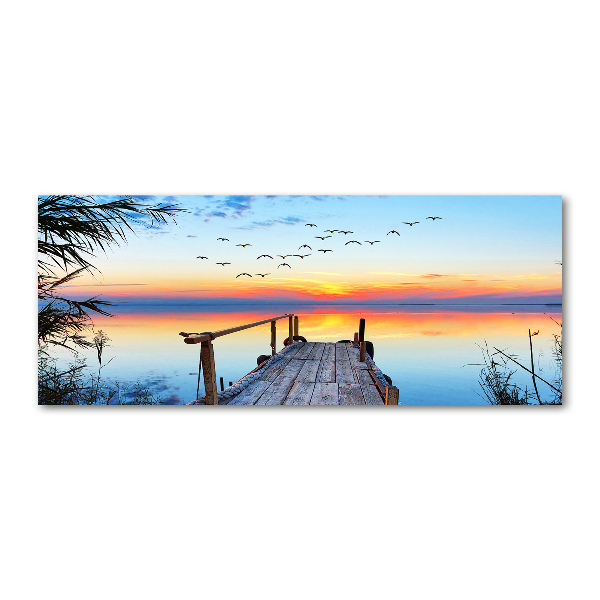 Foto op plexiglas Steiger aan het meer