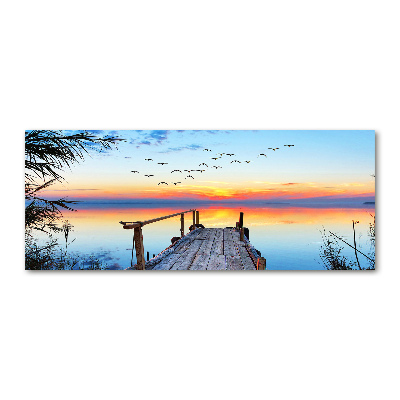 Foto op plexiglas Steiger aan het meer