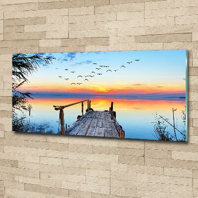 Foto op plexiglas Steiger aan het meer