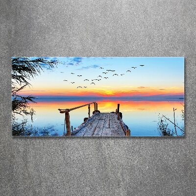 Foto op plexiglas Steiger aan het meer