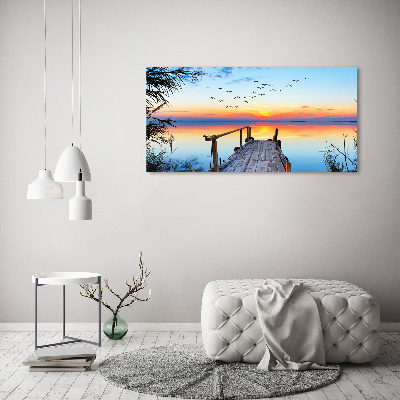 Foto op plexiglas Steiger aan het meer