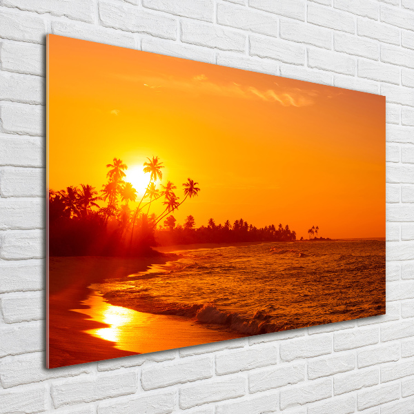 Foto plexiglas Zonsondergangstrand