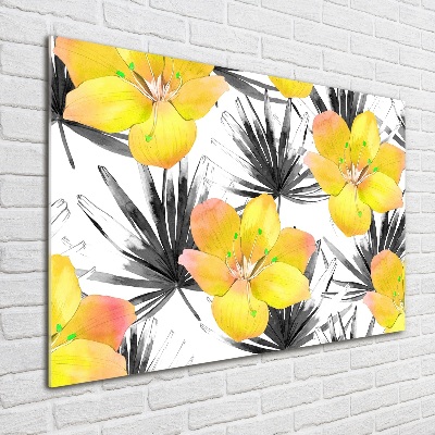 Plexiglas schilderij Tropische bloemen