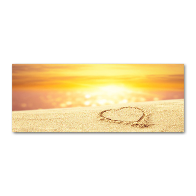 Plexiglas schilderij Hart in het zand