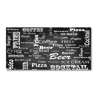 Schilderij op acrylglas Restaurantmenu