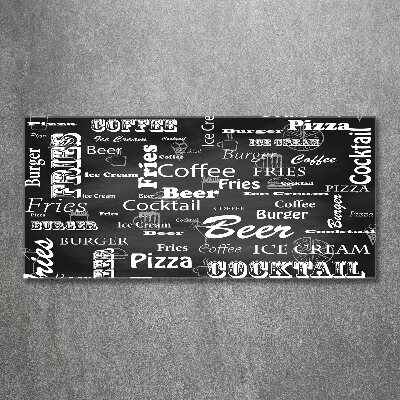 Schilderij op acrylglas Restaurantmenu