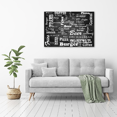 Schilderij op acrylglas Restaurantmenu