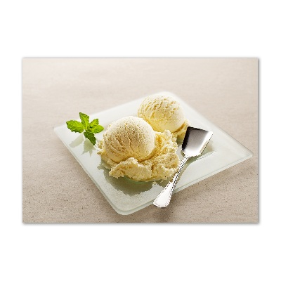 Schilderij op acrylglas IJs op een bord