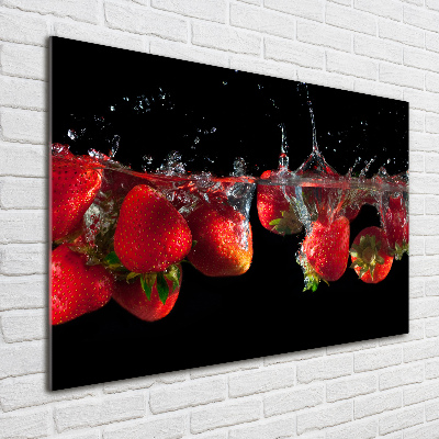 Plexiglas foto Aardbeien onder water