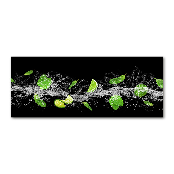 Schilderij op acrylglas Limoen met munt