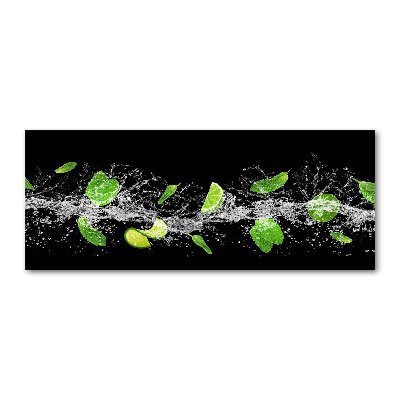 Schilderij op acrylglas Limoen met munt