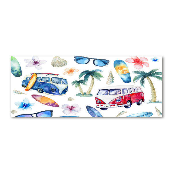 Schilderij op acrylglas Surfsymbolen