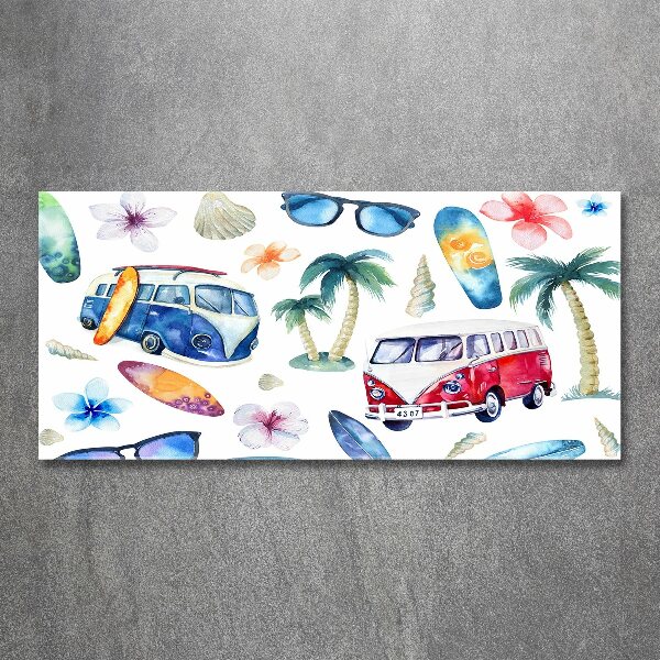 Schilderij op acrylglas Surfsymbolen