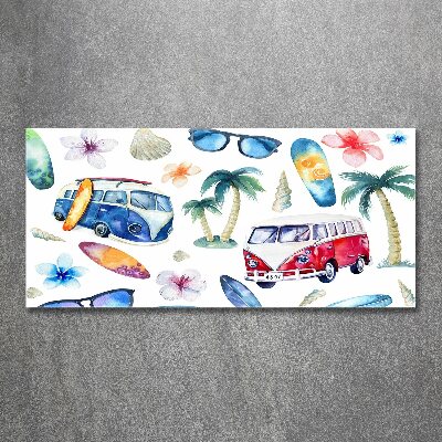 Schilderij op acrylglas Surfsymbolen