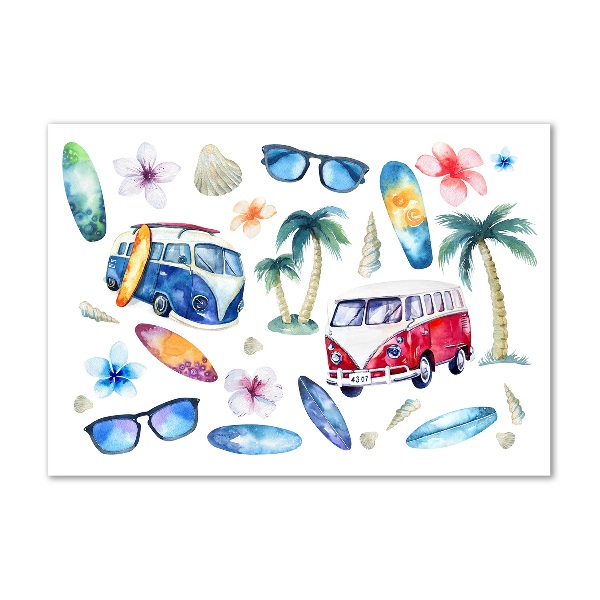 Schilderij op acrylglas Surfsymbolen