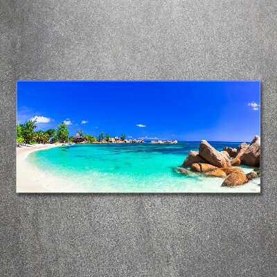 Plexiglas schilderij Strand op de Seychellen