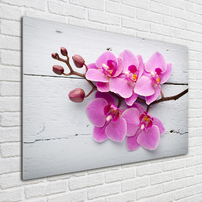 Foto in plexiglas Orchidee op hout