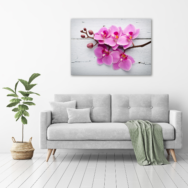 Foto in plexiglas Orchidee op hout