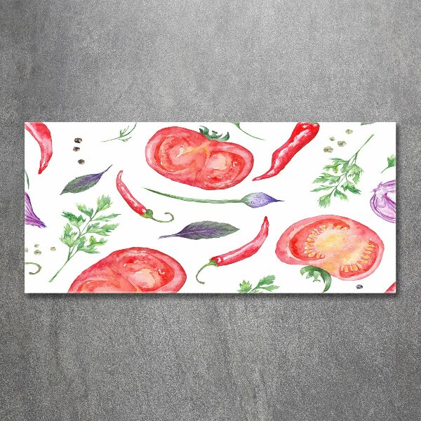 Foto plexiglas Tomaat en kruiden