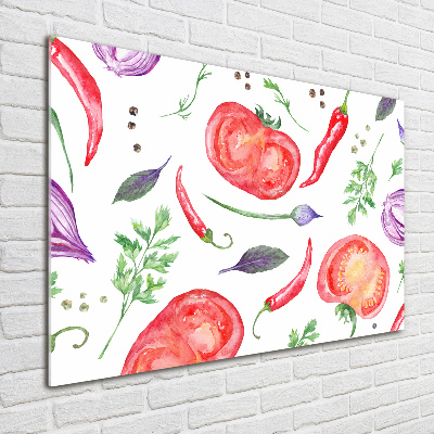 Foto plexiglas Tomaat en kruiden