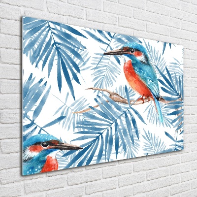 Plexiglas schilderij Planten en vogels