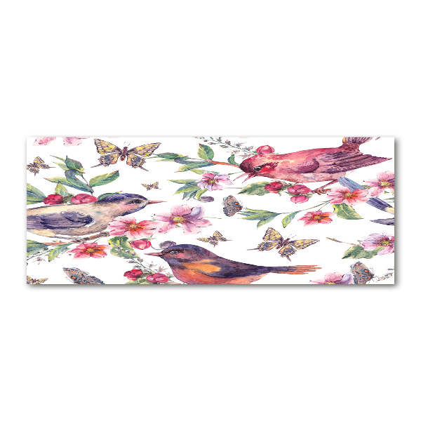 Foto op plexiglas Vogels, vlinders, kersen