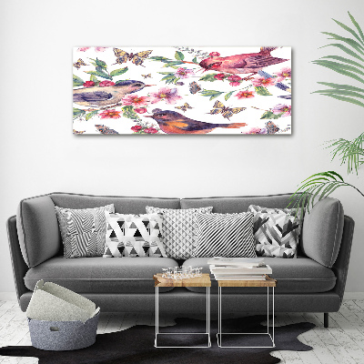 Foto op plexiglas Vogels, vlinders, kersen