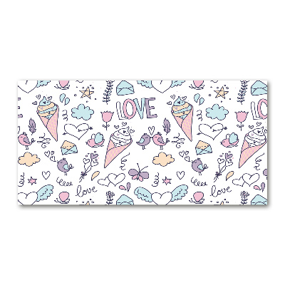 Schilderij op acrylglas Romantisch patroon