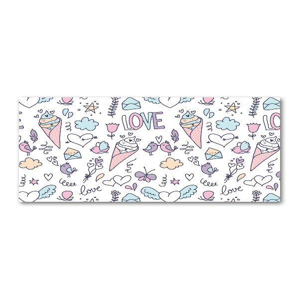 Schilderij op acrylglas Romantisch patroon