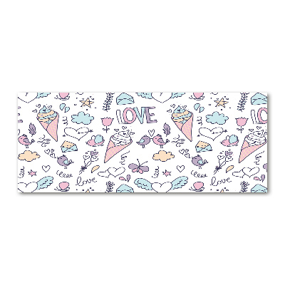 Schilderij op acrylglas Romantisch patroon