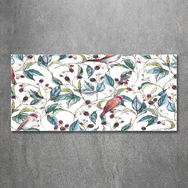 Foto op plexiglas Braambessen en vogels