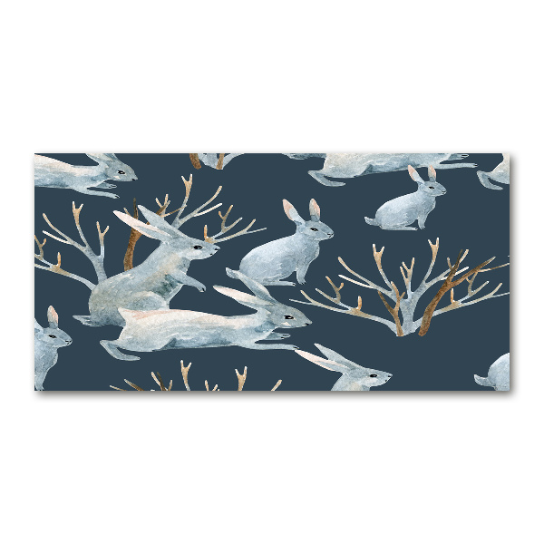 Foto plexiglas Konijnen in de winter